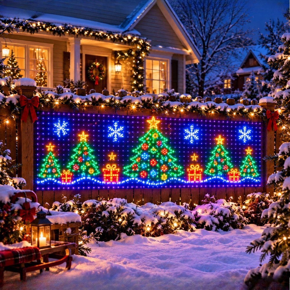 Lighting Christmas Decor - Christmas Gift Pattern Net Lights Set