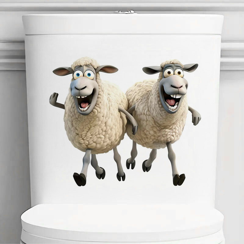 Funny Sheep Toilet Stickers De - Lighting Mcqueen Bedroom Decor ulasan dan harga