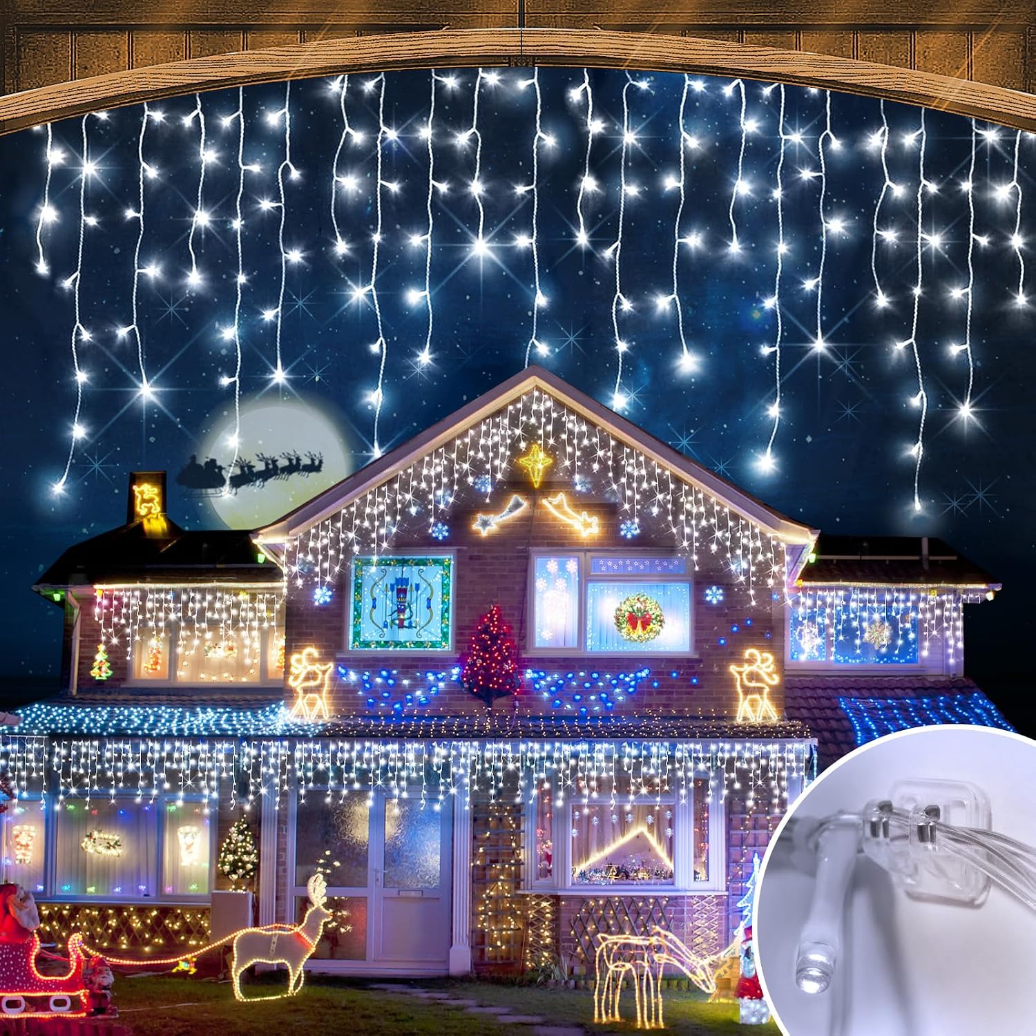 Outdoor Christmas String Light - Lighting Christmas Decor ulasan dan harga