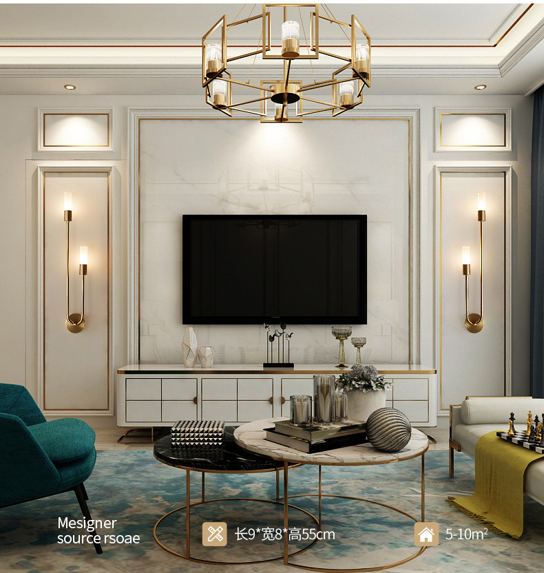 Retro Background Living Room A - Up Lighting Decor ulasan dan harga