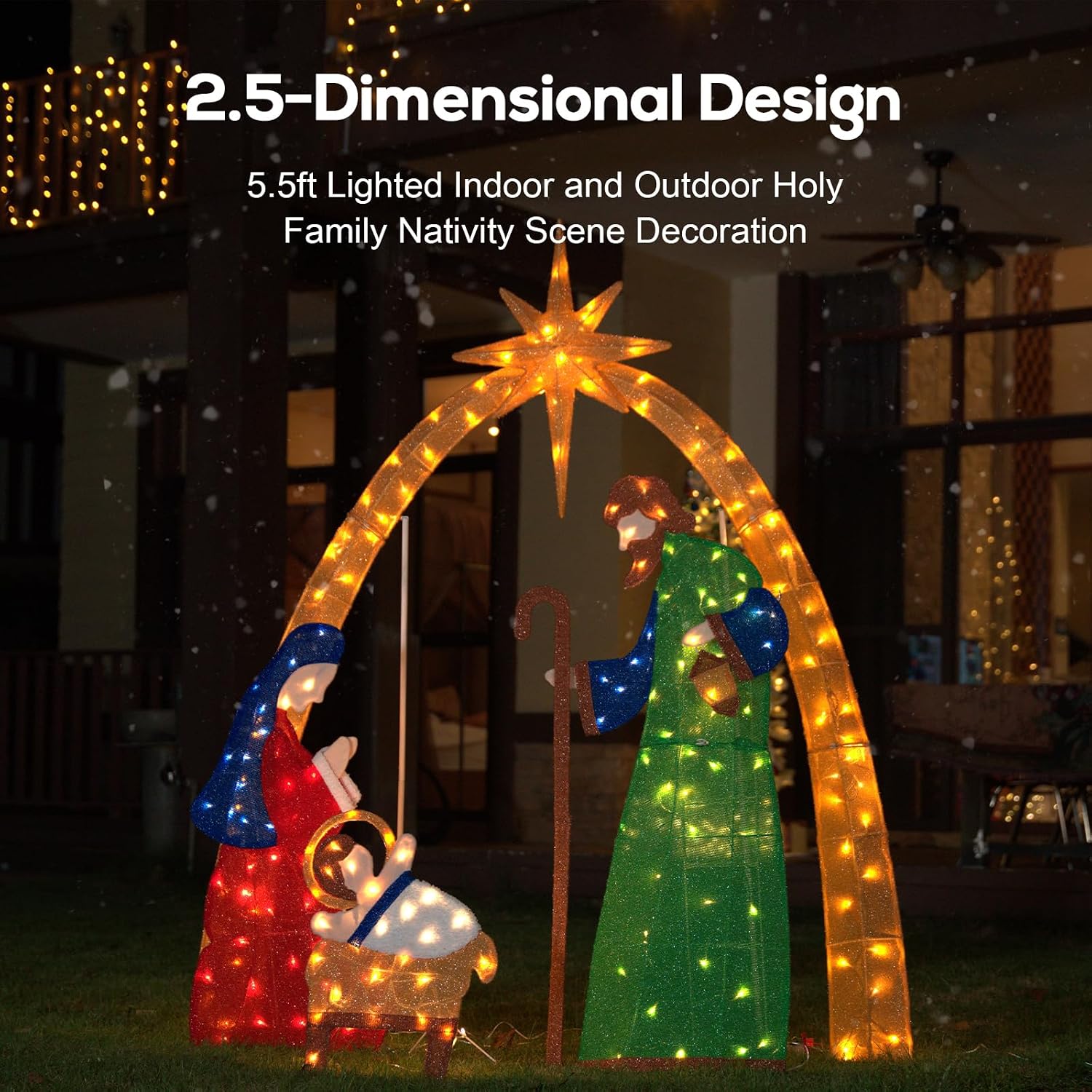 5.5 FT 2.5D Lighted Christmas  - Lighting Christmas Decor ulasan dan harga