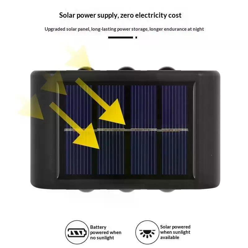 Solar Wall Lamp Outdoor Waterp - Up Lighting Decor ulasan dan harga