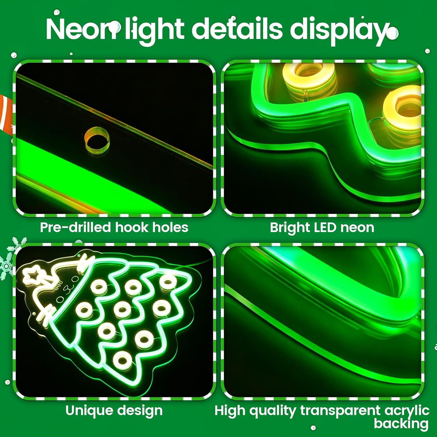 Christmas Tree LED Neon Sign U - Lighting Christmas Decor ulasan dan harga