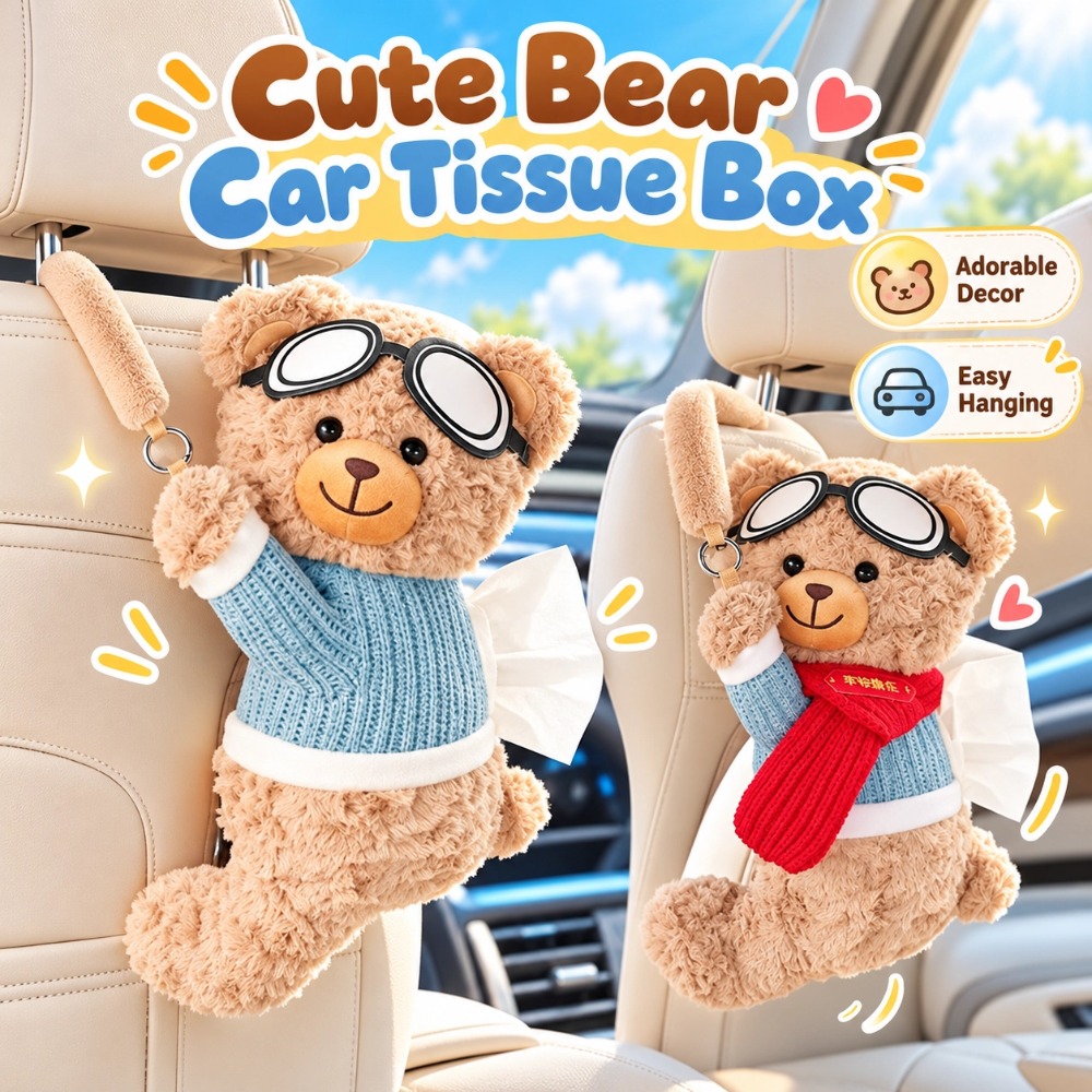 Cute Bear Car Tissue Box Holde - Lighting Mcqueen Bedroom Decor ulasan dan harga