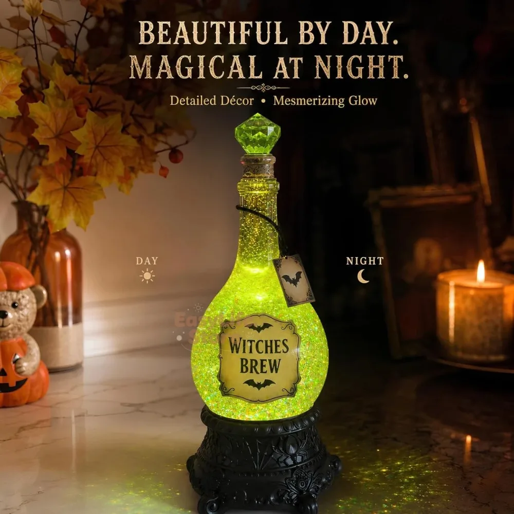 Lighted Witches’ Brew Bottle G - Up Lighting Decor ulasan dan harga