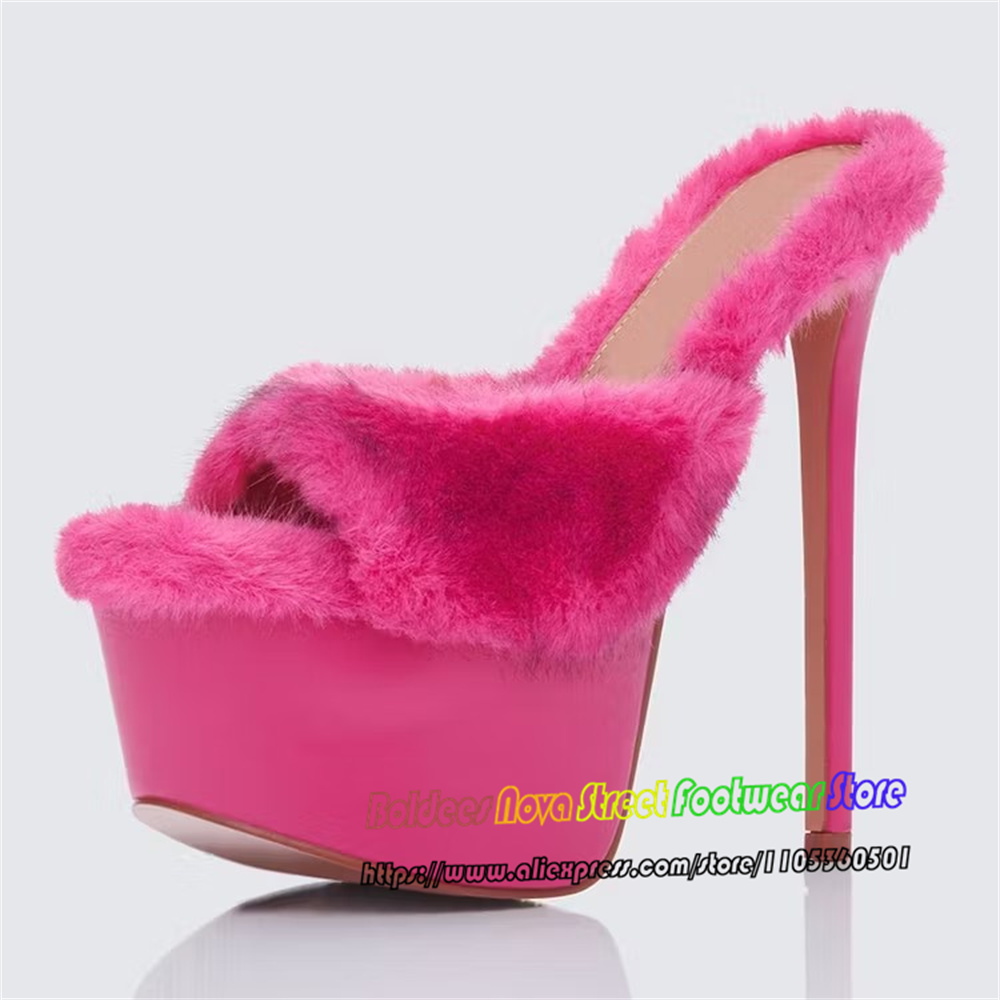 Trendy Hot Pink Open Toe Extre - Up Lighting Decor ulasan dan harga